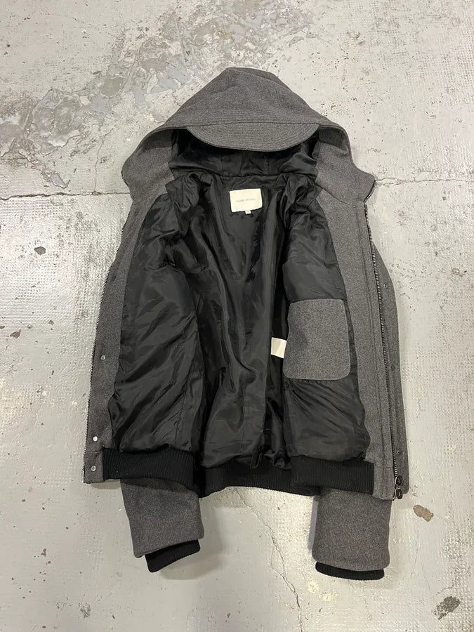 AW2012 Pierre Balmain Wool Zip Grey Bomber Jacket oUuBzwo 6
