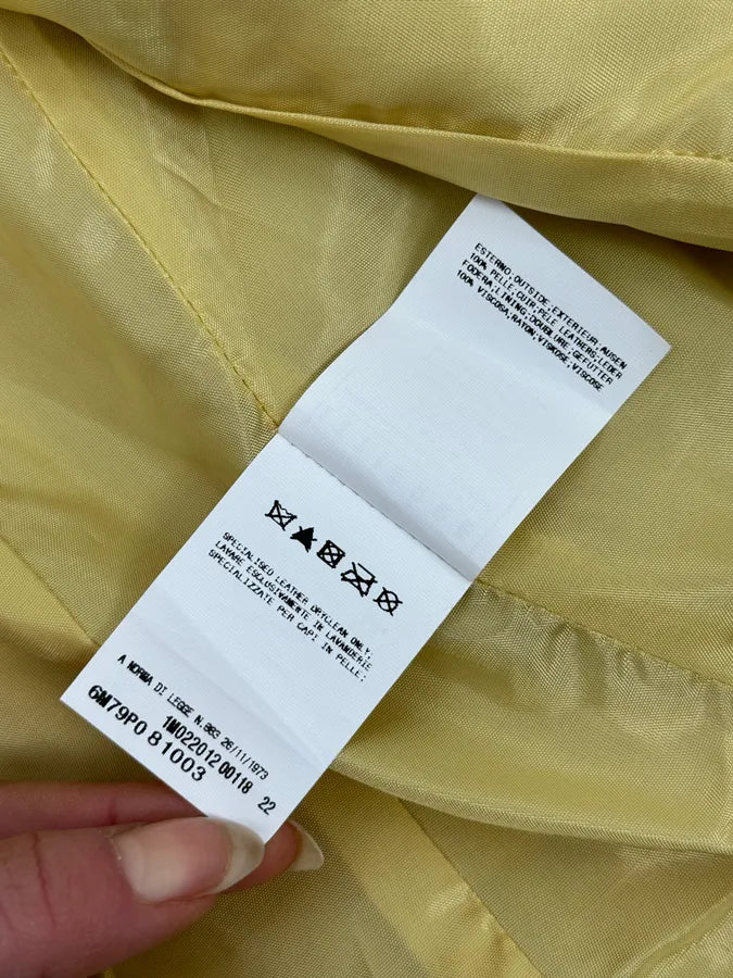 AW2012 Pierre Balmain Yellow Perfecto Leather Biker Jacket RscYqtH 11