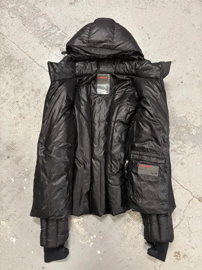 AW2012 Prada Black Nylon Puffer Jacket (S/M) eiUNhxP 6