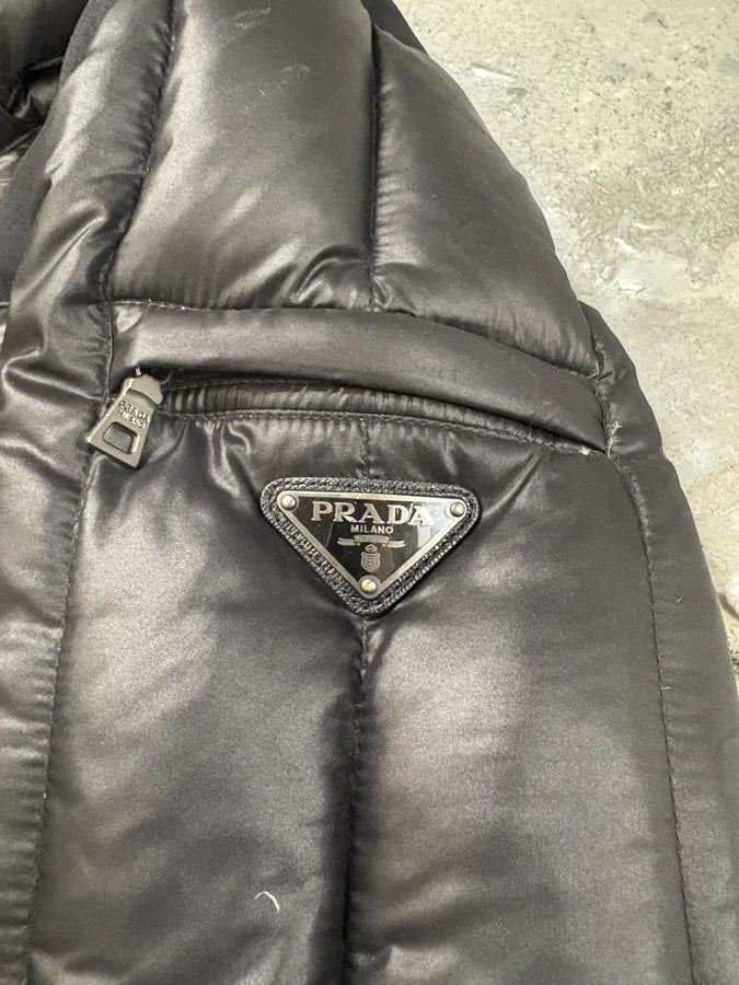 AW2012 Prada Black Nylon Puffer Jacket (S/M) eiUNhxP 8