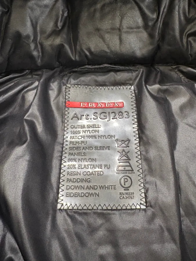 AW2012 Prada Black Nylon Puffer Jacket (S/M) eiUNhxP 9