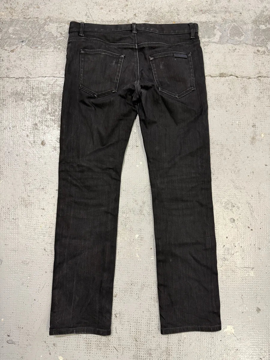 AW2012 Prada Black Slim Denim Jeans infdKTH 1