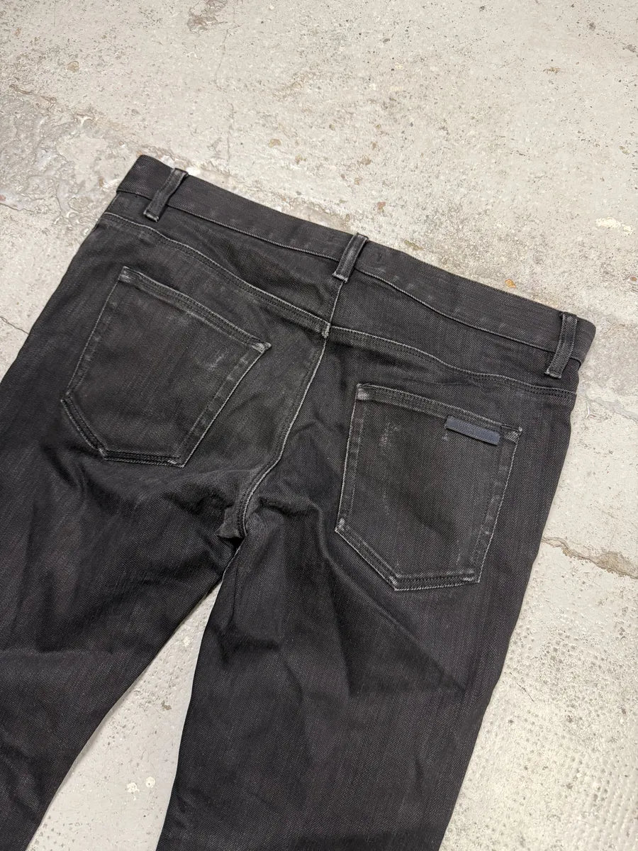 AW2012 Prada Black Slim Denim Jeans infdKTH 3