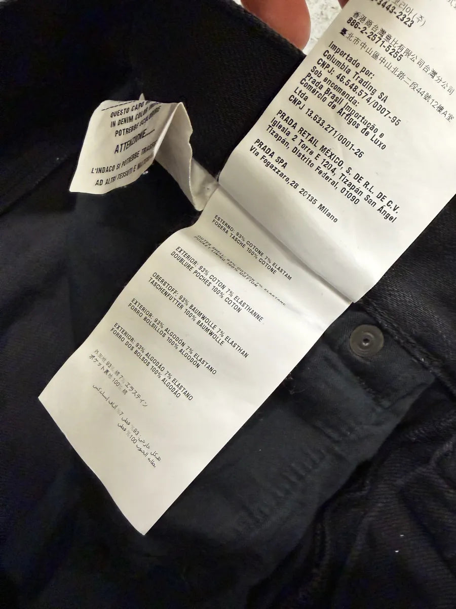 AW2012 Prada Black Slim Denim Jeans infdKTH 8