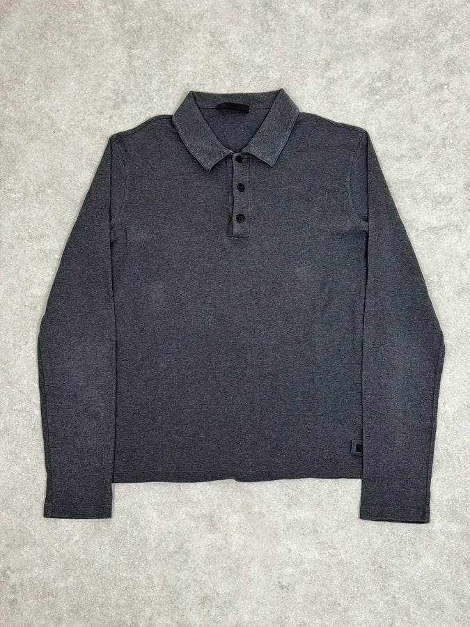 AW2012 Prada Grey Polo Longsleeves FllCdff 0