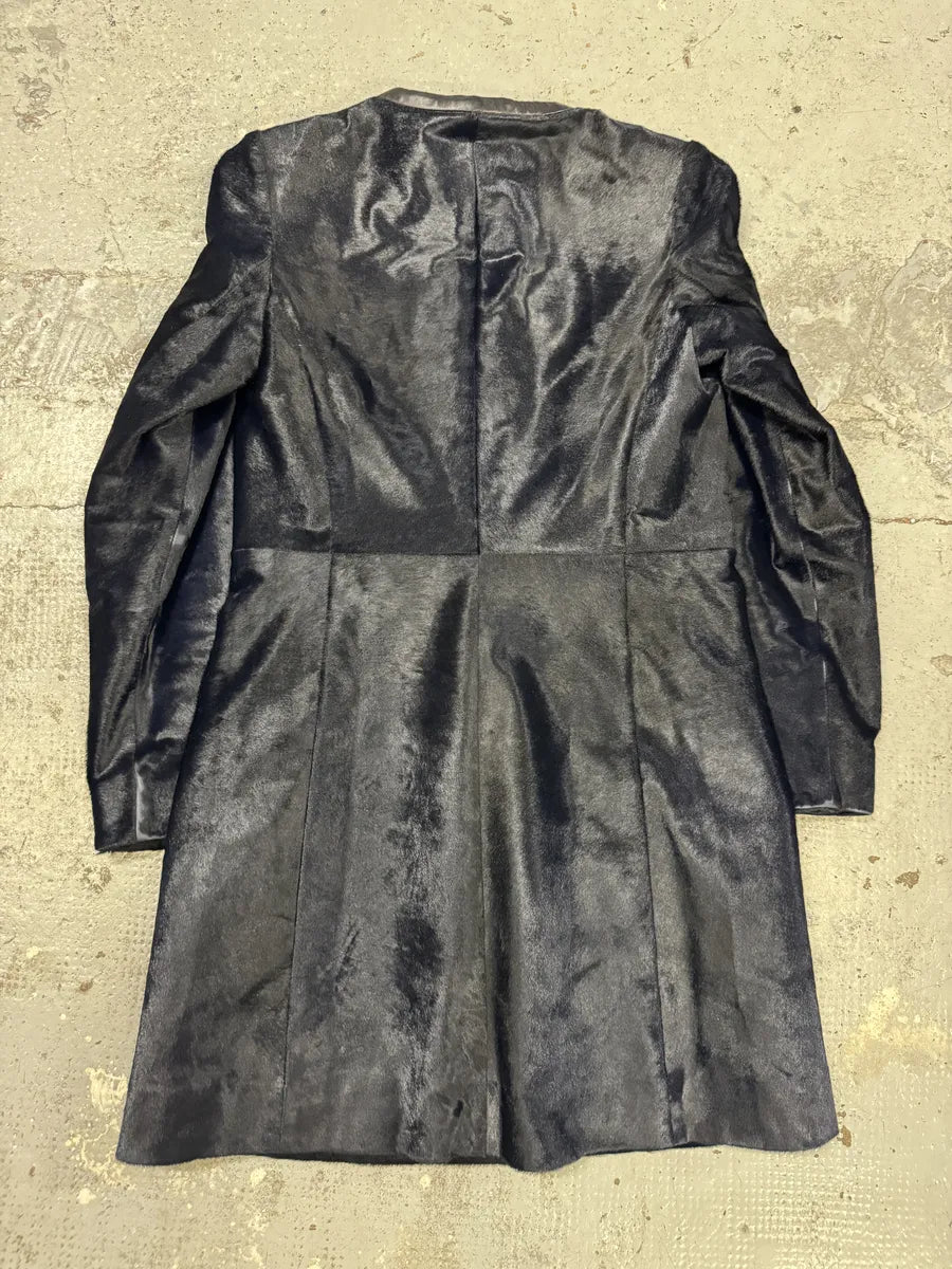 AW2012 Prada Long Black Pony Hair Leather Jacket kbtAUuJ 2