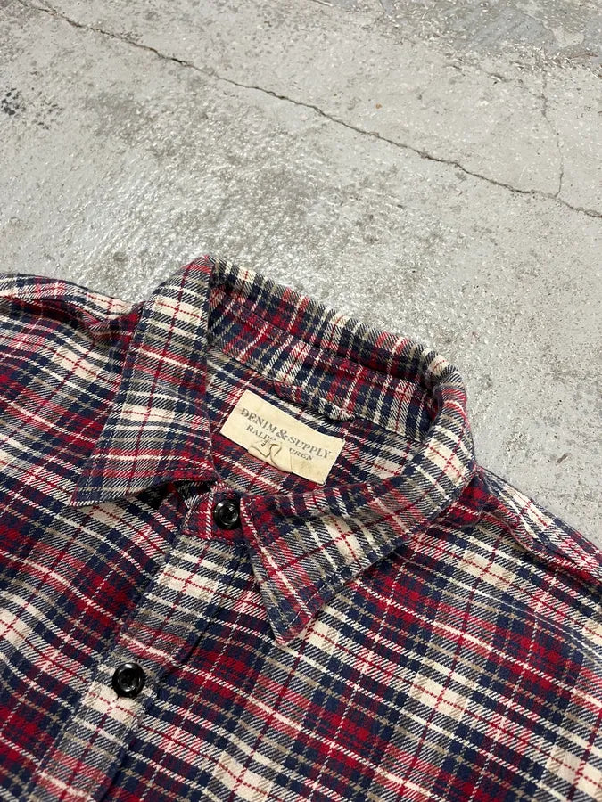 AW2012 Ralph Lauren Denim & Supply  Red & Blue Plaid Flannel Shirt JGeyybe 9
