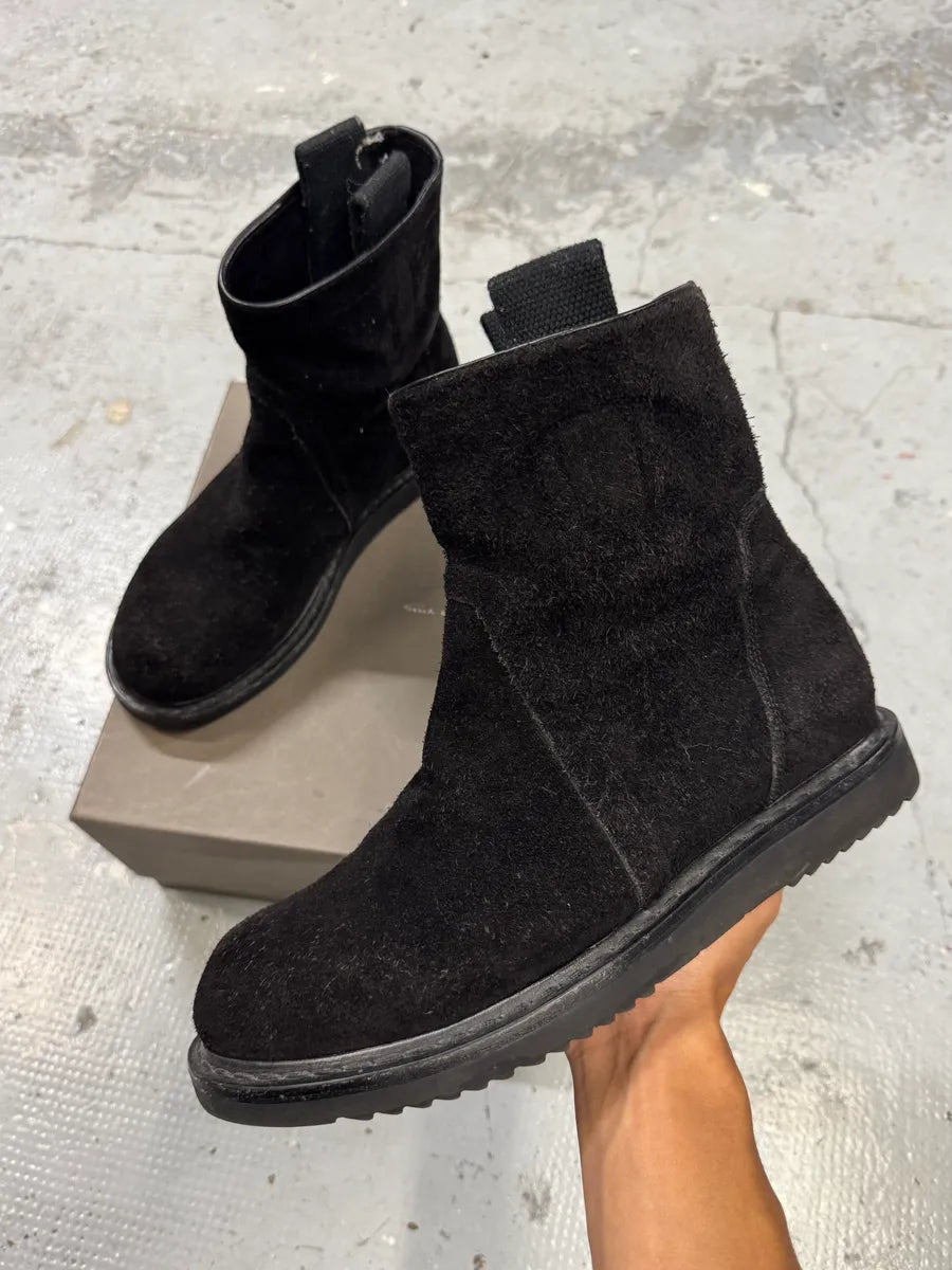 AW2012 Rick Owens Black Creeper Suede Leather Boots xnJhgjY 0