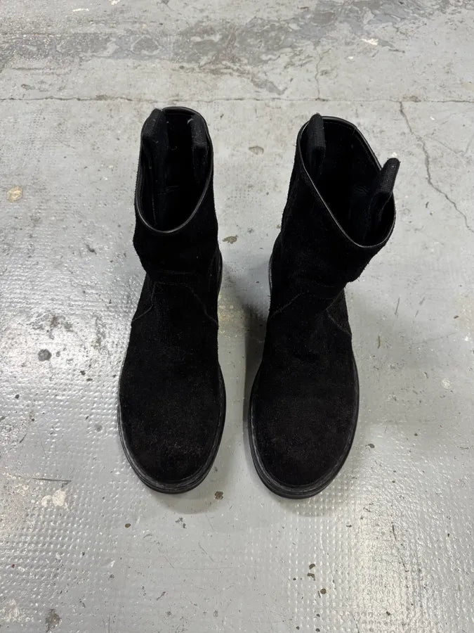 AW2012 Rick Owens Black Creeper Suede Leather Boots xnJhgjY 2