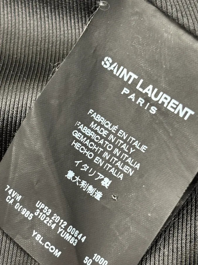 AW2012 Saint Laurent Hybrid Leather Bomber Jacket By Hedi Slimane  pIvXyeg 10