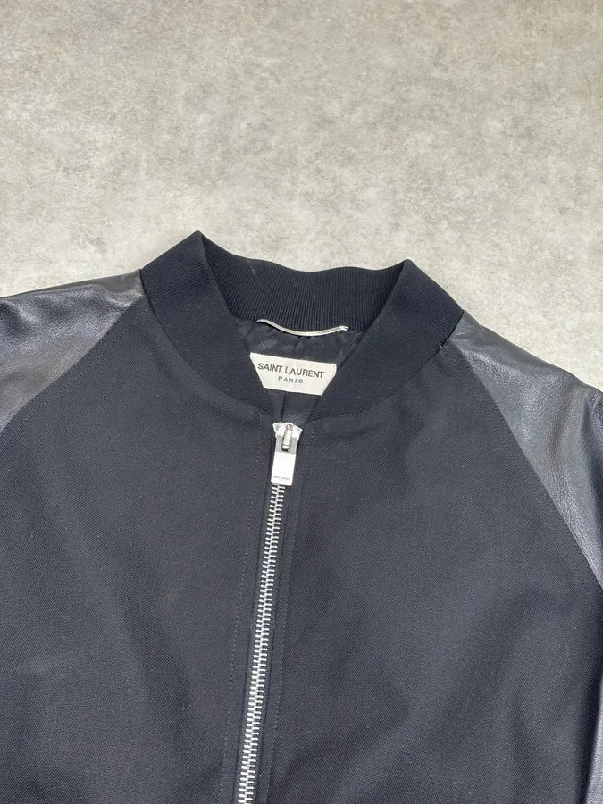 AW2012 Saint Laurent Hybrid Leather Bomber Jacket By Hedi Slimane  pIvXyeg 3
