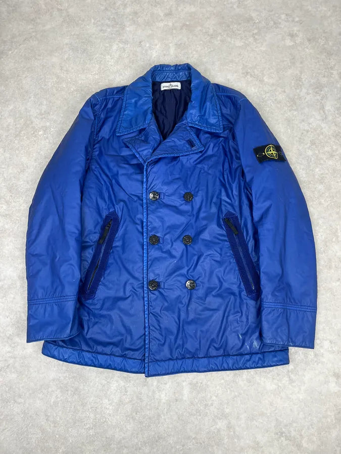 AW2012 Stone Island Blue Caban Mussola Gommata Jacket eBktHCE 0
