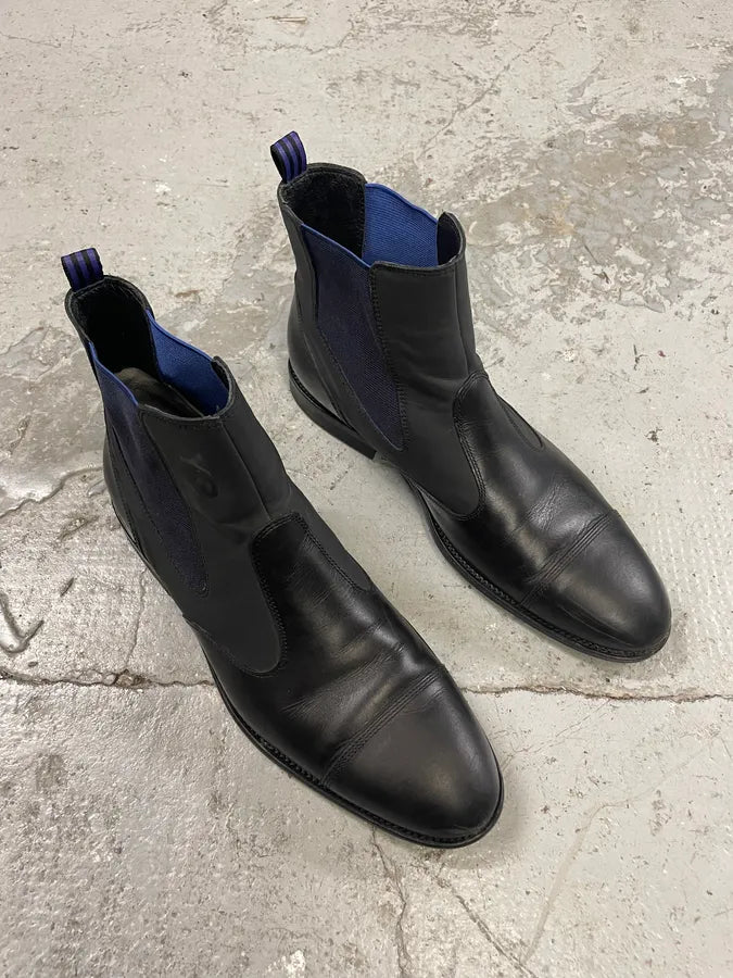 AW2012 Yohji Yamamoto Black Hybrid Chelsea Leather Boots (42.5eu/us9) WqkEXVa 3