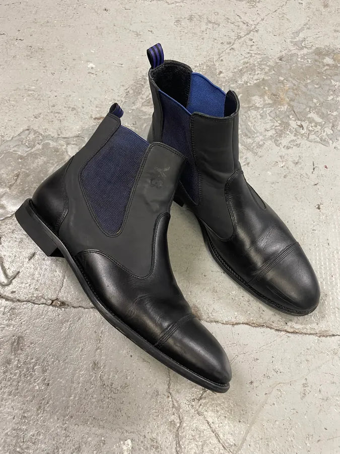 AW2012 Yohji Yamamoto Black Hybrid Chelsea Leather Boots (42.5eu/us9) WqkEXVa 4