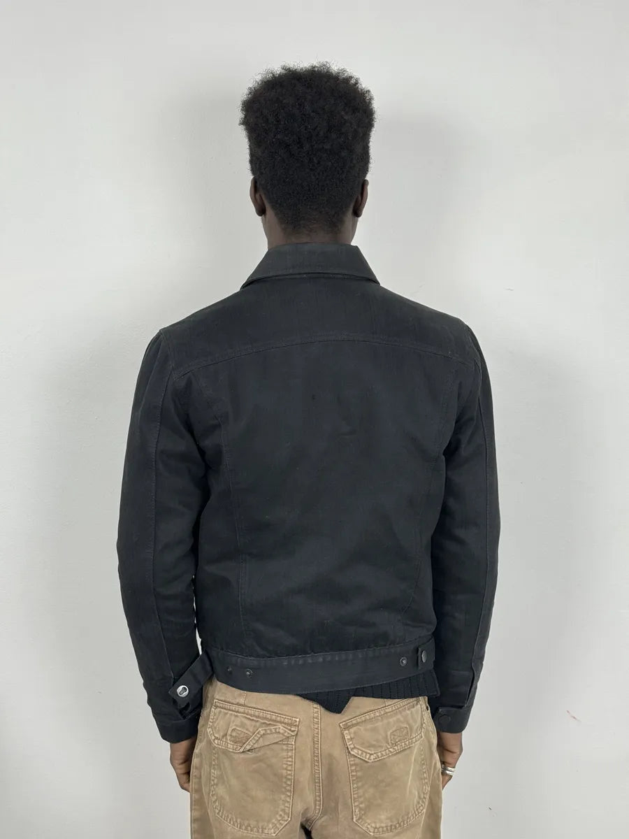 AW2013 Acne Studios Black Jam Bat Denim Trucker Jacket kVkhWMI 2