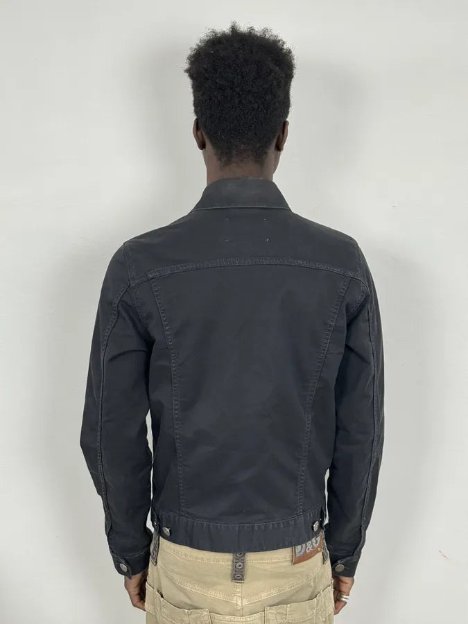AW2013 Acne Studios Black Obscure Denim Trucker Jacket QkFYFcr 2
