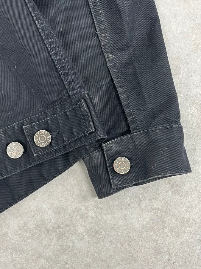 AW2013 Acne Studios Black Obscure Denim Trucker Jacket QkFYFcr 8