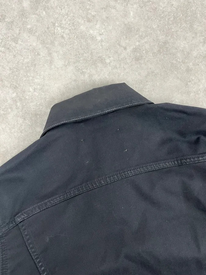 AW2013 Acne Studios Black Obscure Denim Trucker Jacket QkFYFcr 6