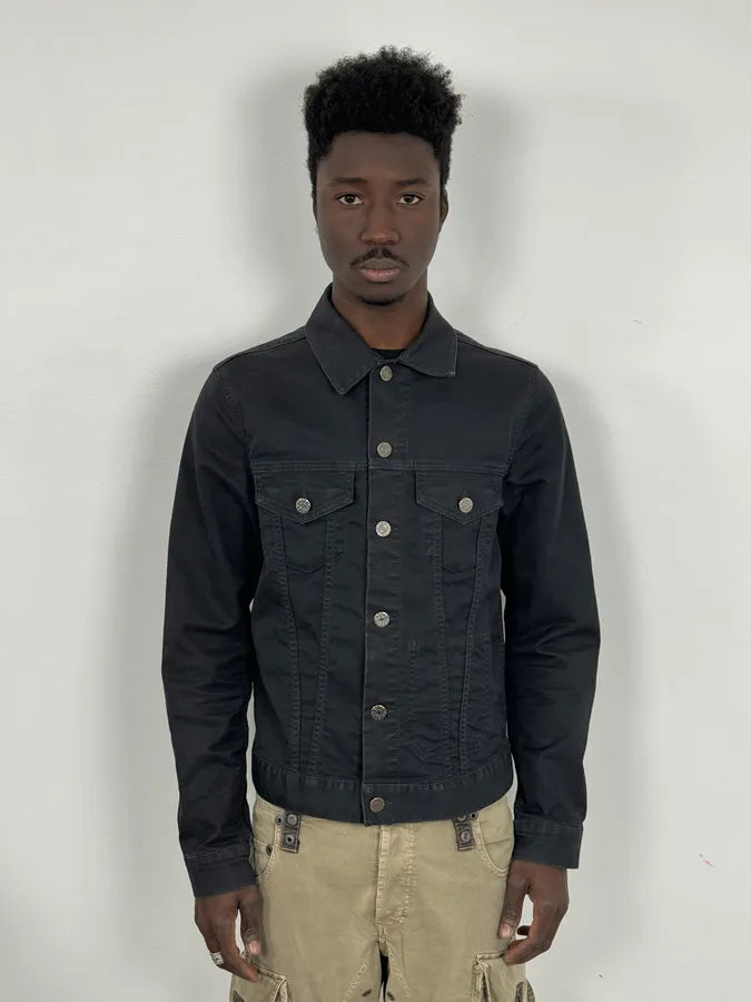AW2013 Acne Studios Black Obscure Denim Trucker Jacket QkFYFcr 1