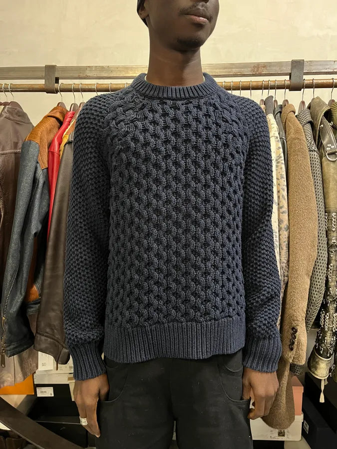 AW2013 Acne Studios Ruth Air Navy Wool Sweater SnJyZJJ 1