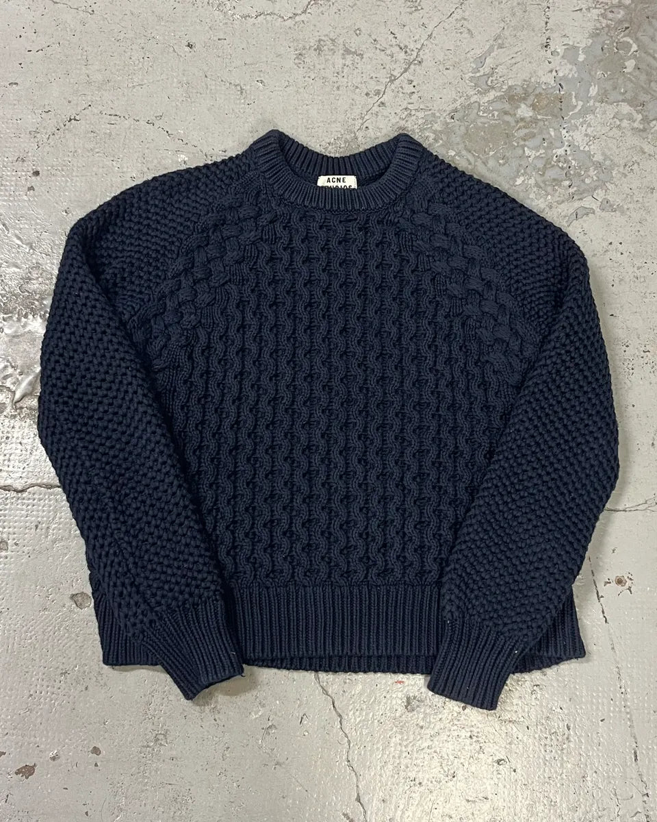 AW2013 Acne Studios Ruth Air Navy Wool Sweater SnJyZJJ 0