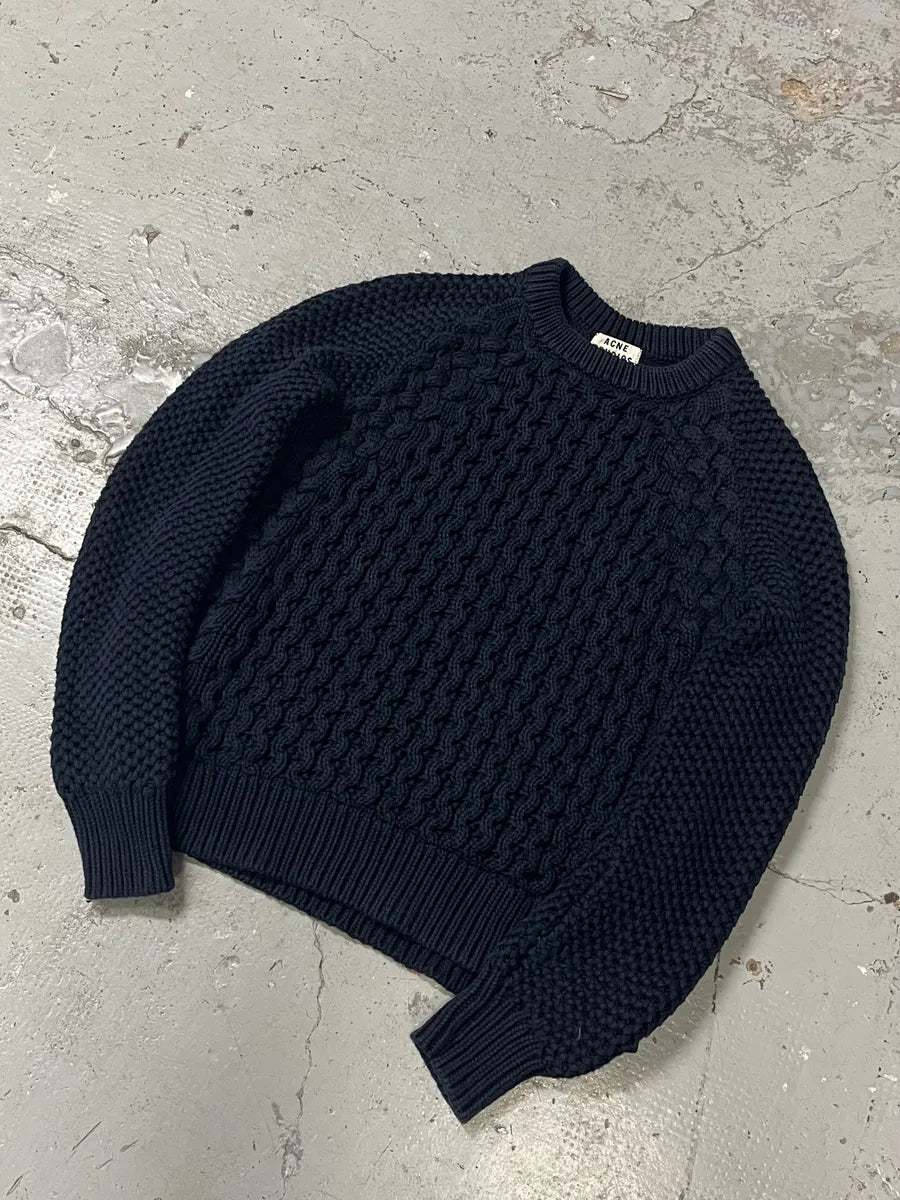 AW2013 Acne Studios Ruth Air Navy Wool Sweater SnJyZJJ 3