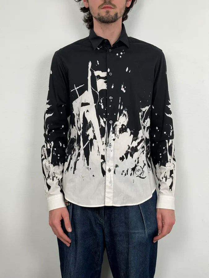 AW2013 Alexander McQueen Black & White Contemporary Shirt BQMtARP 1