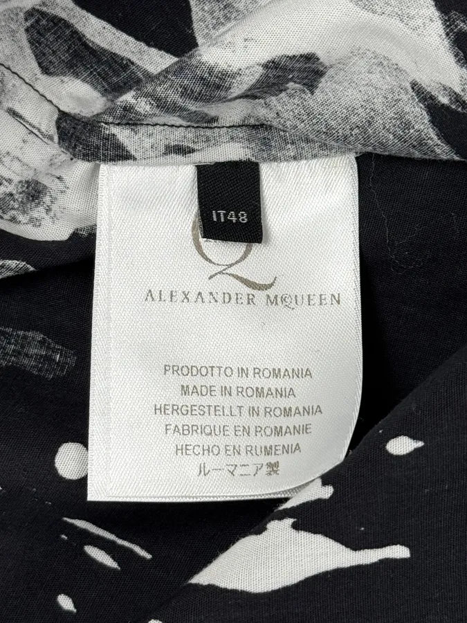 AW2013 Alexander McQueen Black & White Contemporary Shirt BQMtARP 11