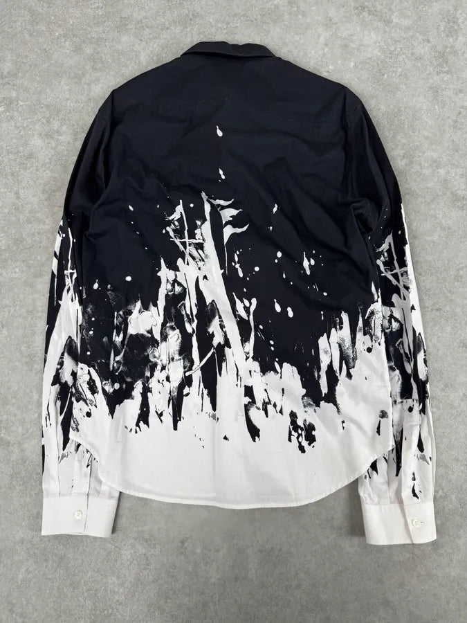 AW2013 Alexander McQueen Black & White Contemporary Shirt BQMtARP 3