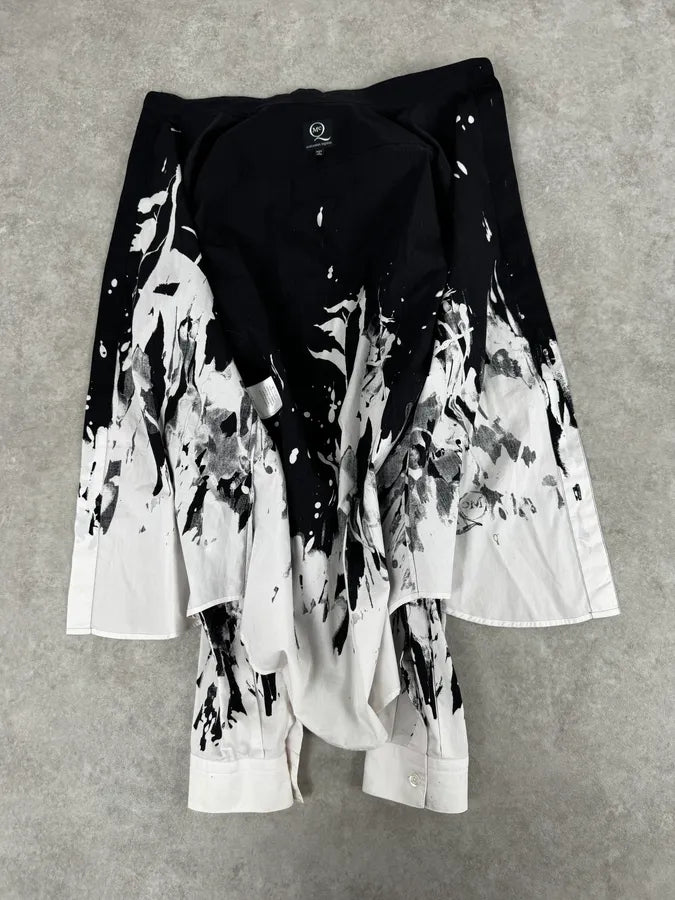 AW2013 Alexander McQueen Black & White Contemporary Shirt BQMtARP 6