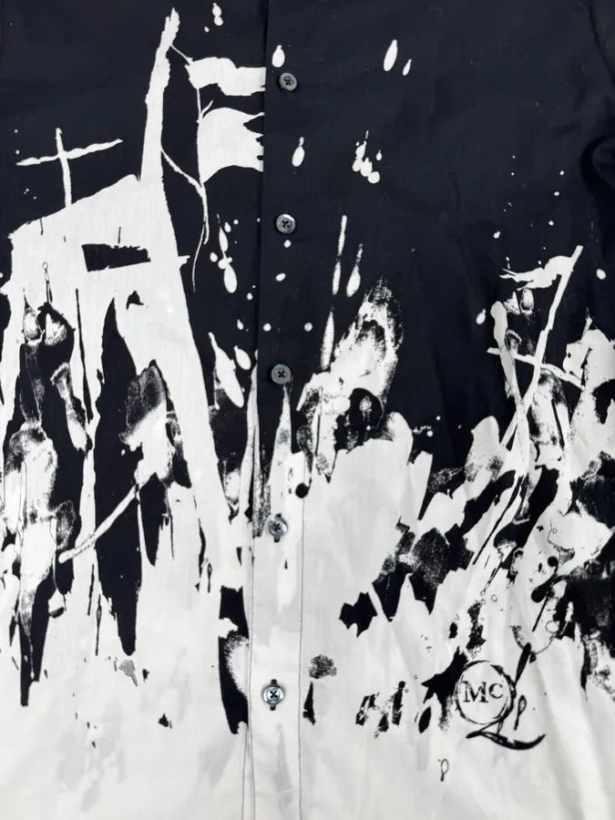 AW2013 Alexander McQueen Black & White Contemporary Shirt BQMtARP 7