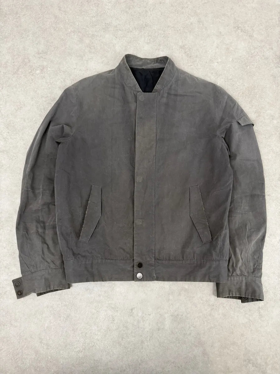 AW2013 Balenciaga Grey Raw Bomber Jacket gERMGCT 0