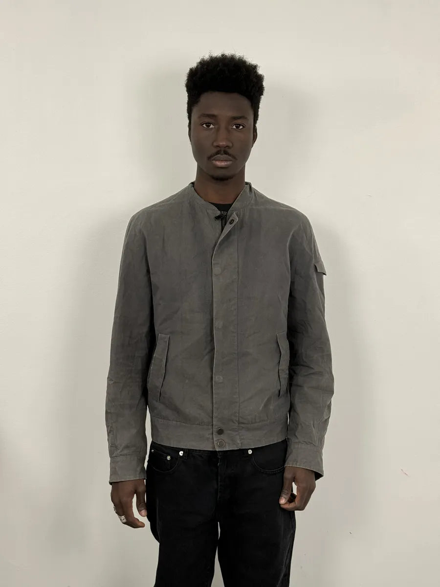 AW2013 Balenciaga Grey Raw Bomber Jacket gERMGCT 1