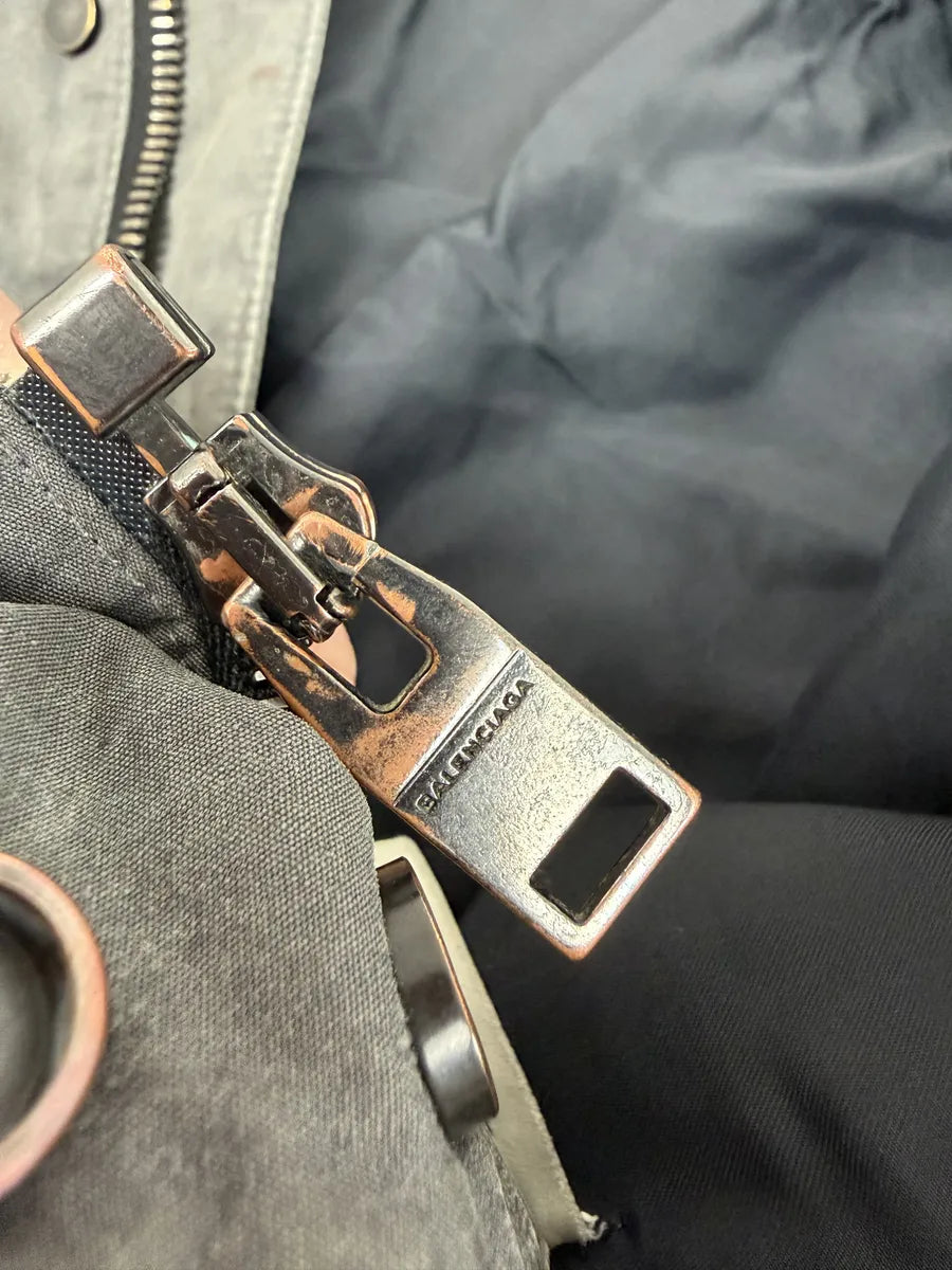 AW2013 Balenciaga Grey Raw Bomber Jacket gERMGCT 6