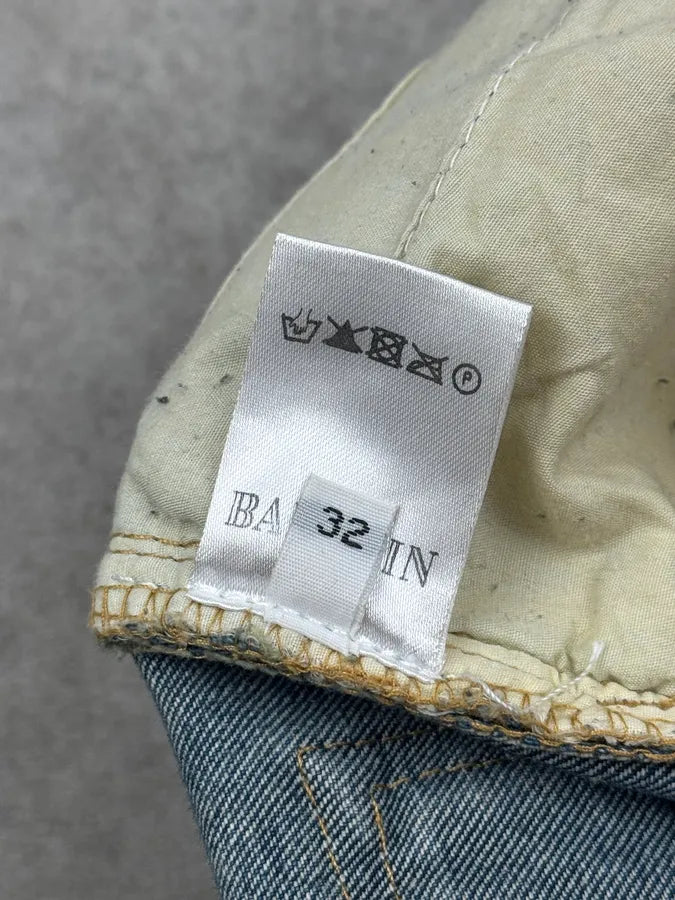 AW2013 Balmain Blue Denim Distressed Biker Jeans UaAJPkt 10