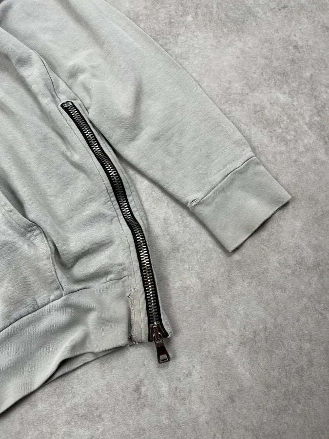 AW2013 Balmain Dragon Side Zip Grey Hoodie rwlTcCP 5
