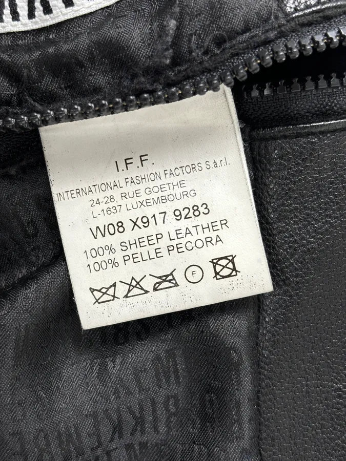 AW2008 Dirk Bikkembergs Black Premium Mafia Leather Jacket YueAllw 12