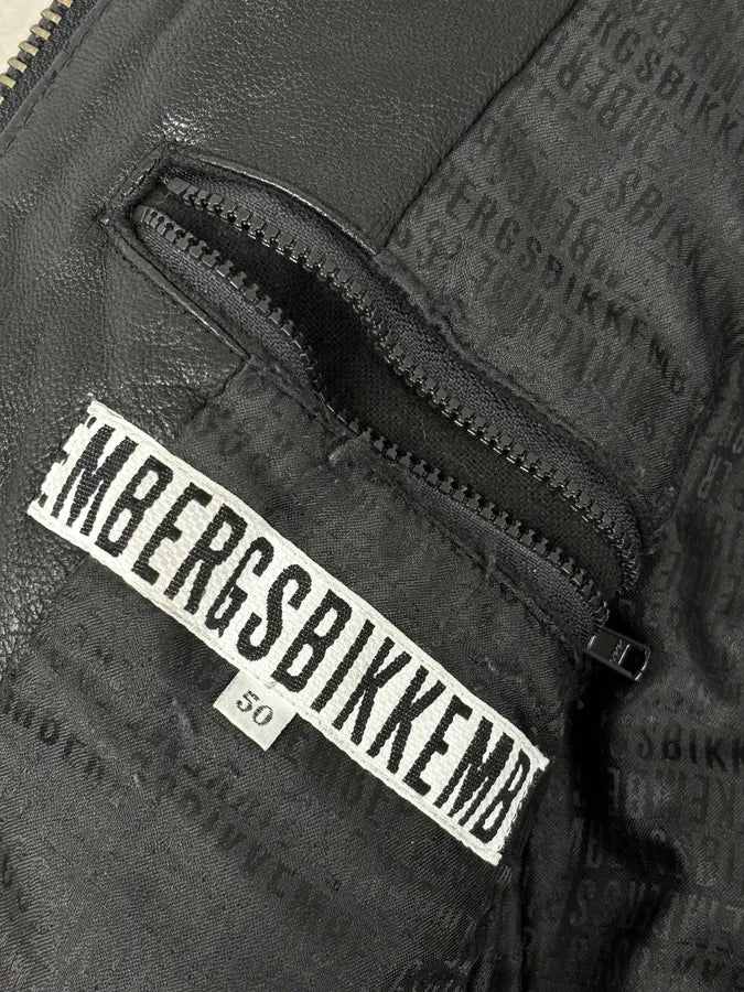 AW2008 Dirk Bikkembergs Black Premium Mafia Leather Jacket YueAllw 7