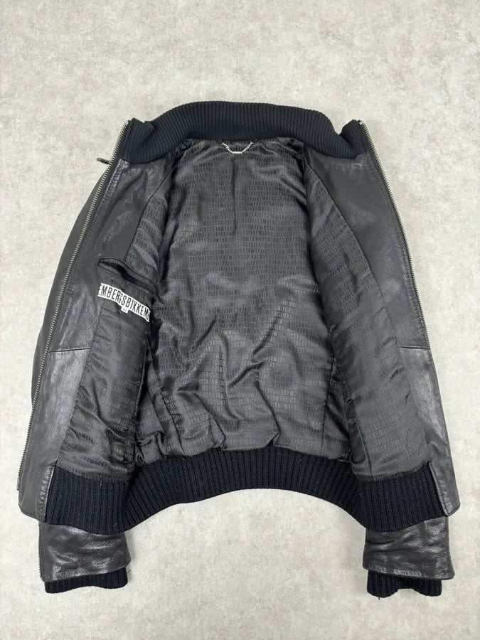 AW2008 Dirk Bikkembergs Black Premium Mafia Leather Jacket YueAllw 6