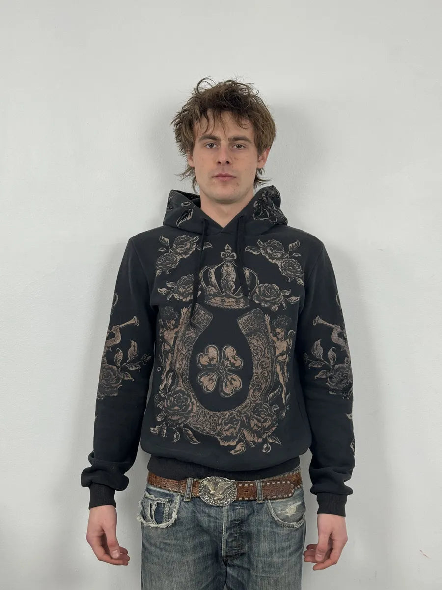 AW2013 Dolce & Gabbana Black Marie Royal Hoodie lhznkrU 2