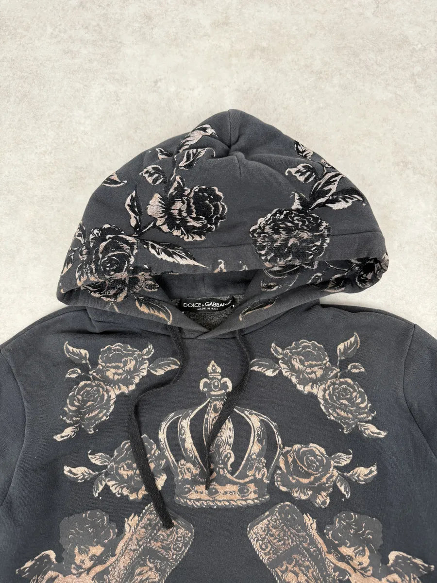 AW2013 Dolce & Gabbana Black Marie Royal Hoodie lhznkrU 9