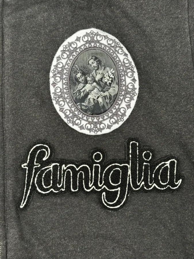 AW2013 Dolce & Gabbana Grey Famiglia Zip-Up Jacket BjGXWWb 7