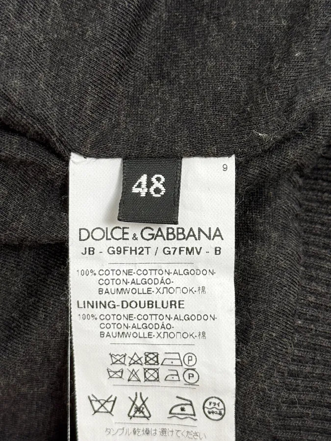 AW2013 Dolce & Gabbana Grey Famiglia Zip-Up Jacket BjGXWWb 9