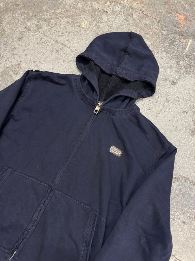 AW2013 Dolce & Gabbana Navy Hooded Zip-up Sweatshirt (L/XL) qMtiTez 3