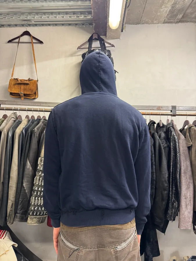 AW2013 Dolce & Gabbana Navy Hooded Zip-up Sweatshirt (L/XL) qMtiTez 4