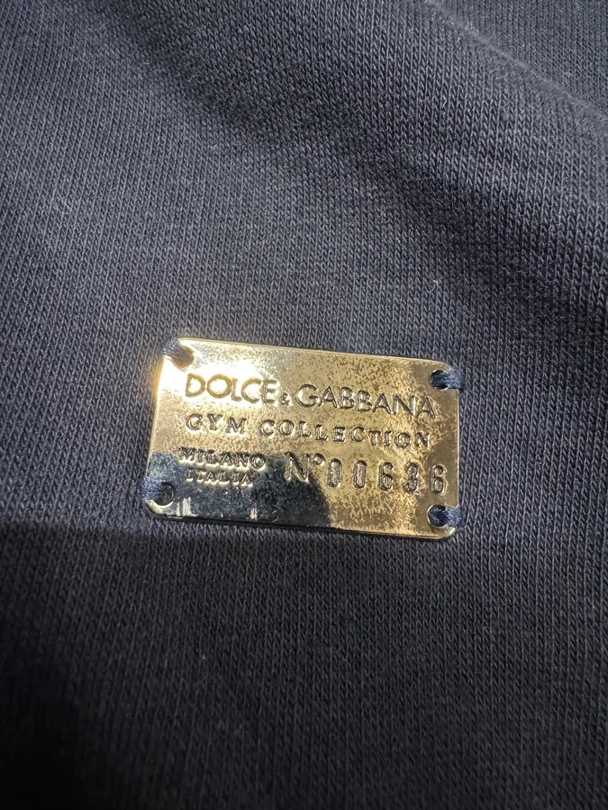 AW2013 Dolce & Gabbana Navy Hooded Zip-up Sweatshirt (L/XL) qMtiTez 5