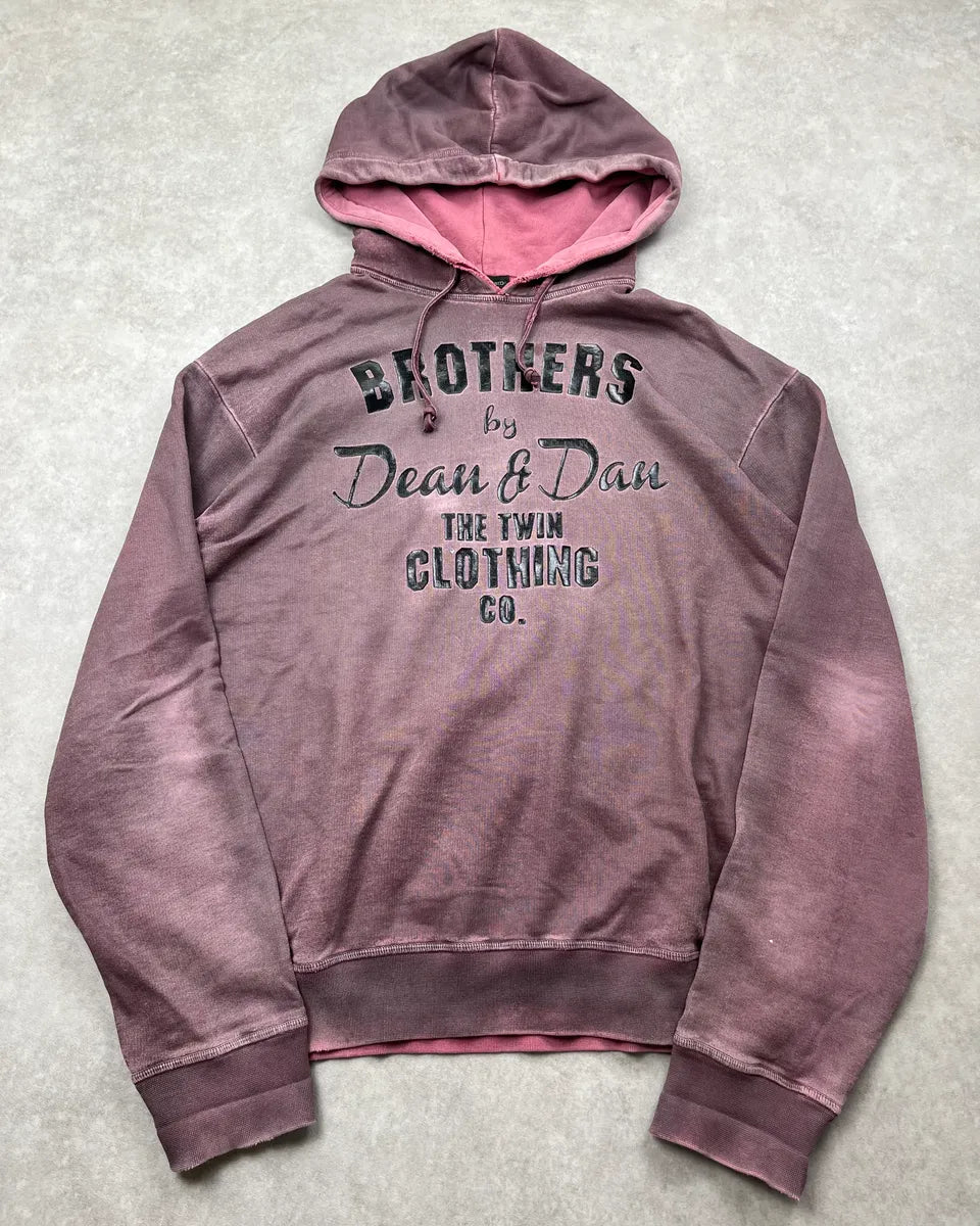 AW2013 Dsquared2 Faded Purple Brothers Hoodie  FpGZTxS 0
