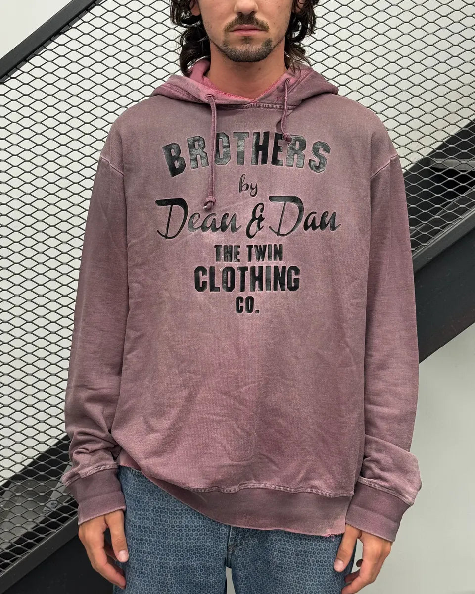 AW2013 Dsquared2 Faded Purple Brothers Hoodie  FpGZTxS 1
