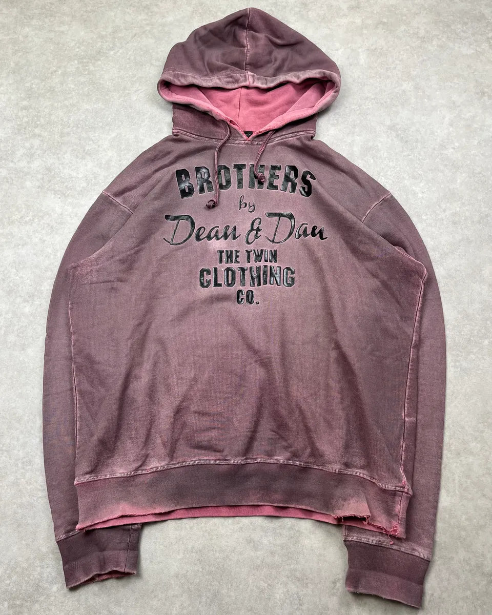 AW2013 Dsquared2 Faded Purple Brothers Hoodie  FpGZTxS 3