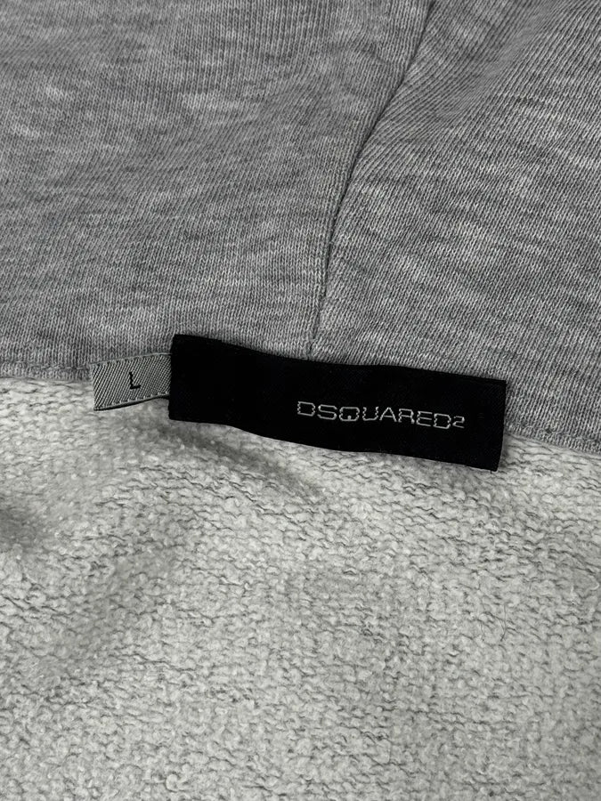 AW2006 Dsquared2 Grey & White Birdies Zip-Up Hooded Sweater nPKSNdO 10